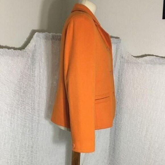 Peter Nygard Orange  Wool Coat Size 10 - Picture 3 of 13